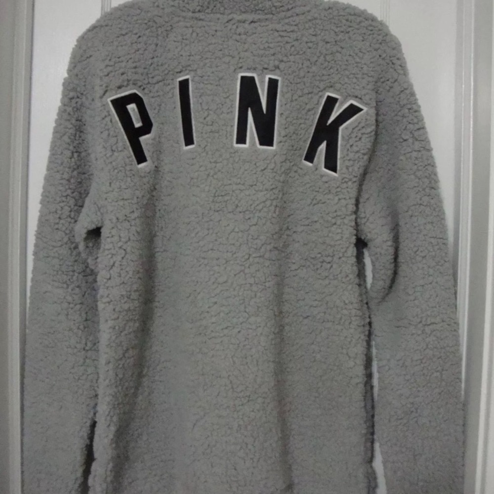 ISO😍❤️ PINK sherpa pull over with logo